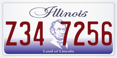 IL license plate Z347256