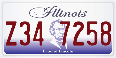 IL license plate Z347258