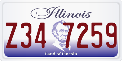 IL license plate Z347259