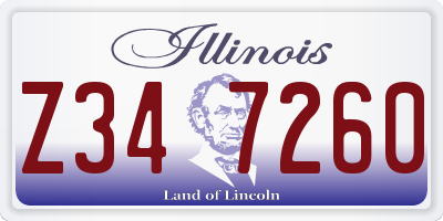 IL license plate Z347260