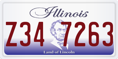 IL license plate Z347263