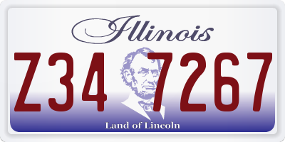 IL license plate Z347267