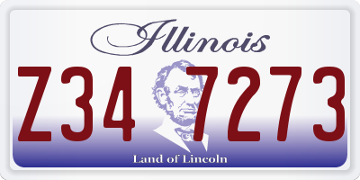 IL license plate Z347273