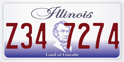 IL license plate Z347274