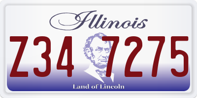 IL license plate Z347275