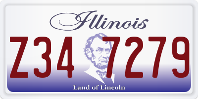IL license plate Z347279