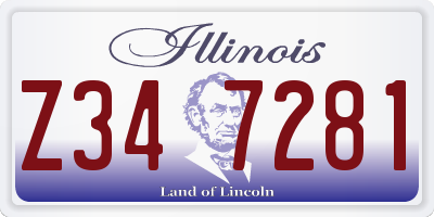 IL license plate Z347281