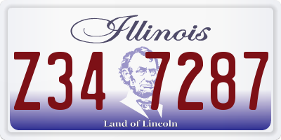 IL license plate Z347287