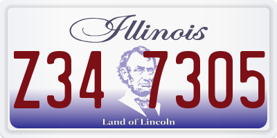 IL license plate Z347305