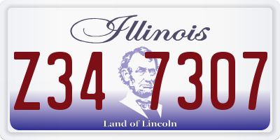 IL license plate Z347307
