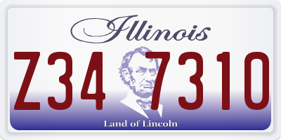 IL license plate Z347310
