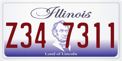 IL license plate Z347311
