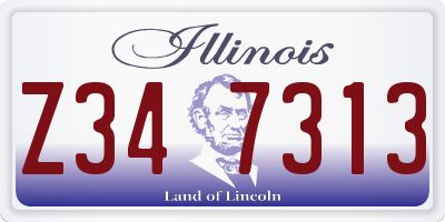IL license plate Z347313