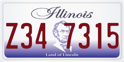 IL license plate Z347315