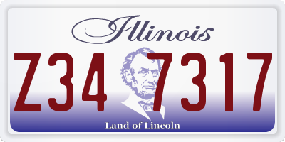 IL license plate Z347317