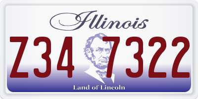 IL license plate Z347322