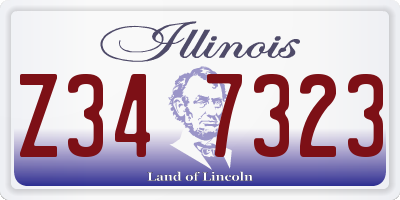 IL license plate Z347323