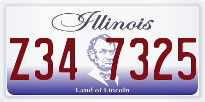 IL license plate Z347325