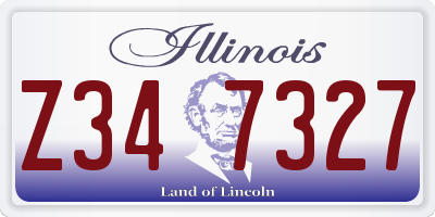 IL license plate Z347327