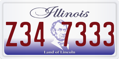 IL license plate Z347333