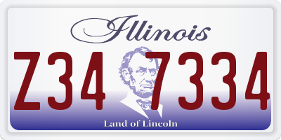 IL license plate Z347334
