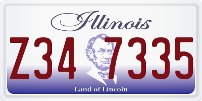 IL license plate Z347335