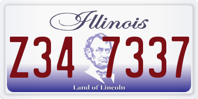 IL license plate Z347337