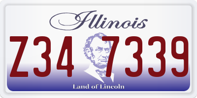 IL license plate Z347339