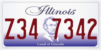 IL license plate Z347342