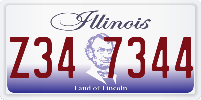 IL license plate Z347344