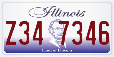 IL license plate Z347346