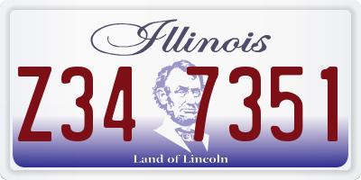 IL license plate Z347351