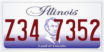 IL license plate Z347352