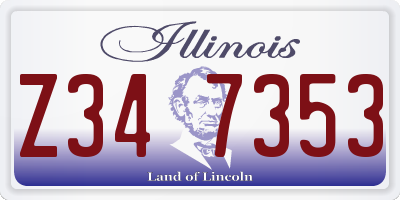 IL license plate Z347353