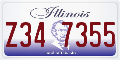 IL license plate Z347355