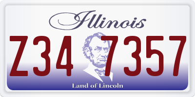 IL license plate Z347357