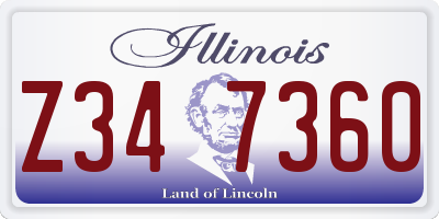 IL license plate Z347360