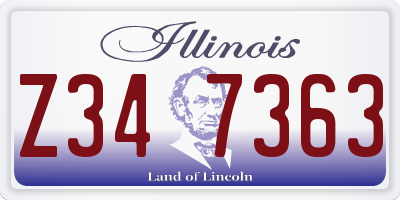 IL license plate Z347363