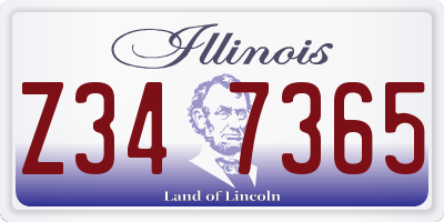 IL license plate Z347365