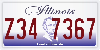 IL license plate Z347367
