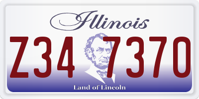 IL license plate Z347370