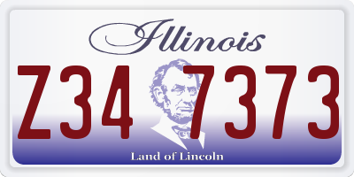 IL license plate Z347373