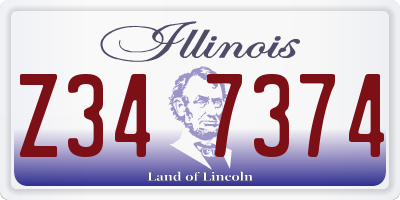 IL license plate Z347374