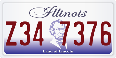 IL license plate Z347376