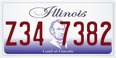 IL license plate Z347382