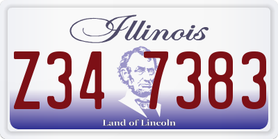 IL license plate Z347383
