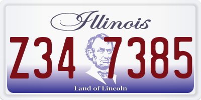 IL license plate Z347385