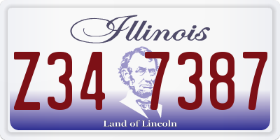 IL license plate Z347387