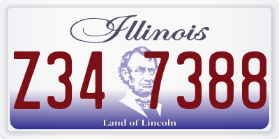 IL license plate Z347388