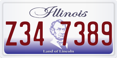 IL license plate Z347389